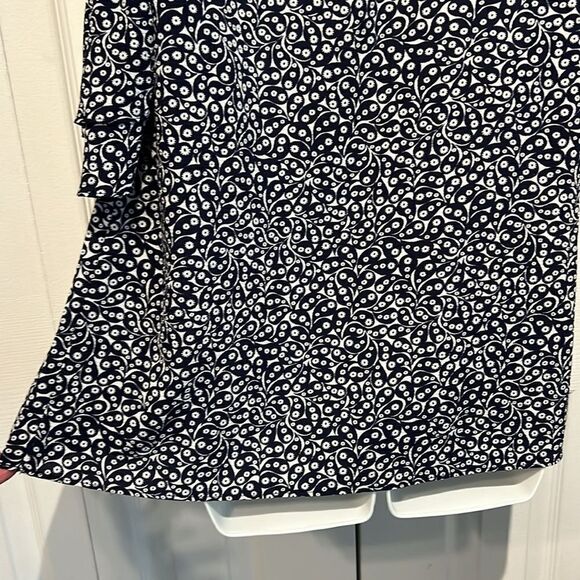 Michael Michael Kors Navy/White Short Sleeve Cold Shoulder Top Size M - Picture 9 of 12
